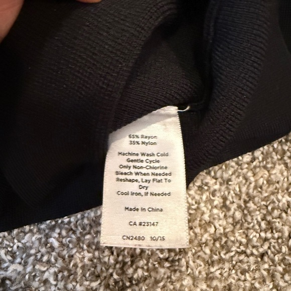 Talbots Petites Striped Bodice Fit And Flare Black And White Dress Medium - Picture 7 of 9